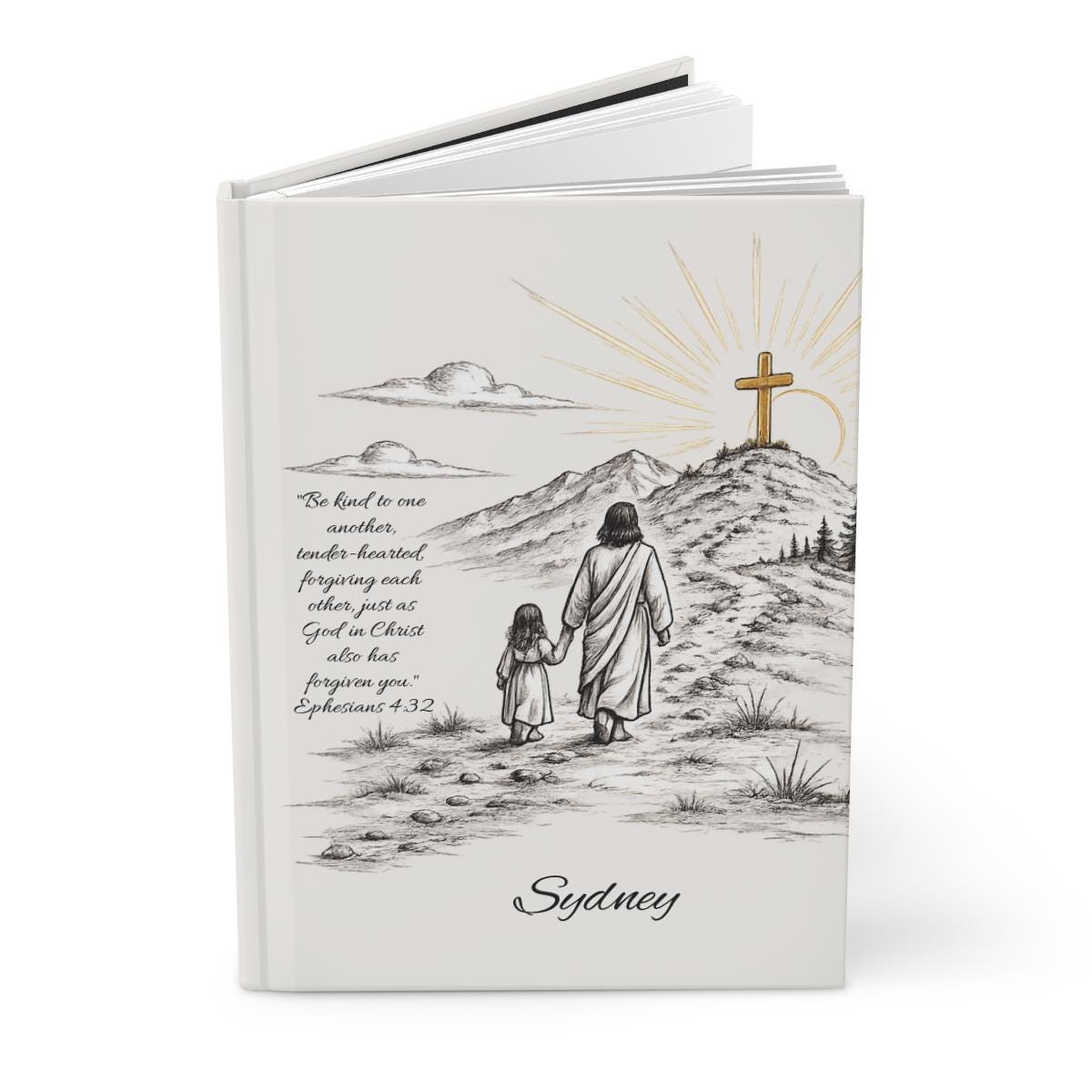 Personalized Walking with Jesus Hardcover Journal | Faith Gift