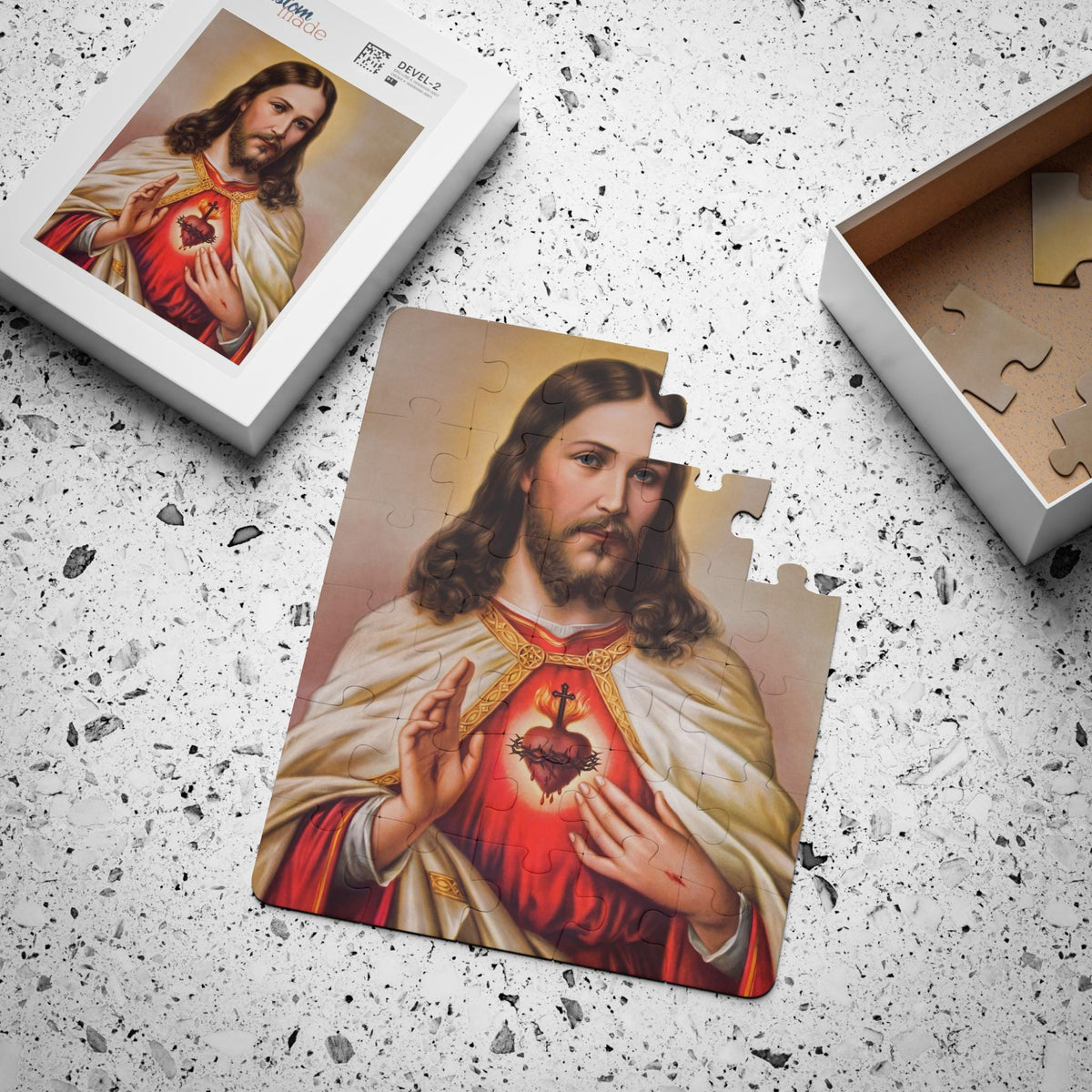 Sacred Heart of Jesus kids' puzzle — additional product photo