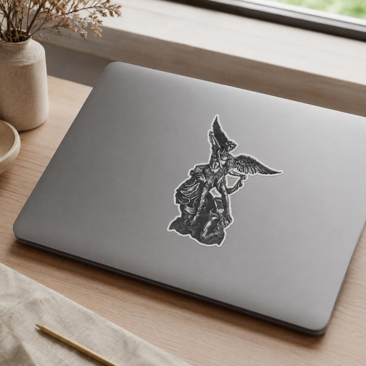 St Michael Archangel Die Cut Sticker, Catholic Faith Decal