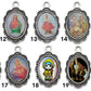 Our Lady of Guadalupe dangle earrings, zinc alloy with stainless steel hook — Catholic gift from Glory Be Gifts – view 4