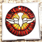 St Peter's Basilica Holy Spirit Glass Ornament, Confirmation Gift
