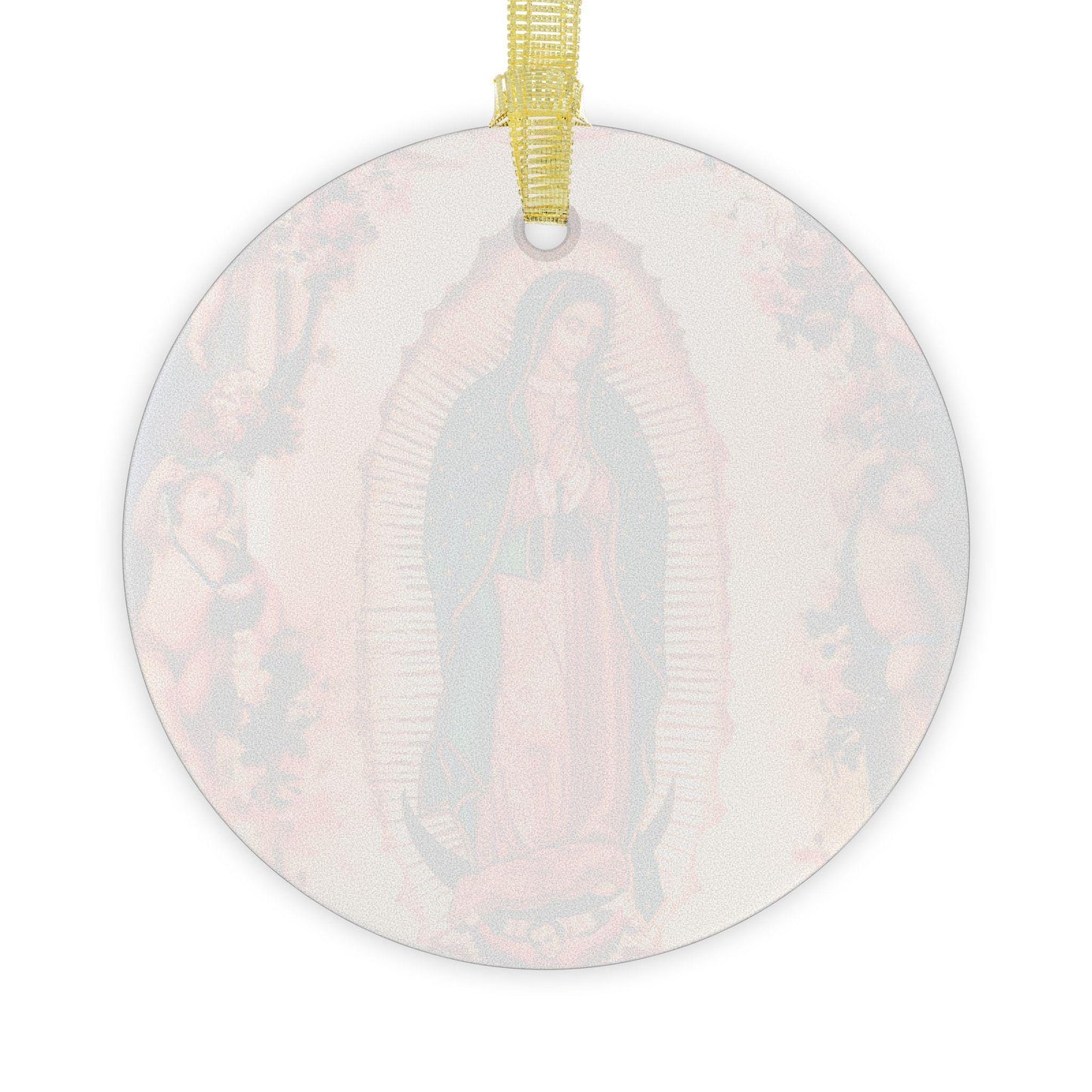 Our Lady of Guadalupe Catholic Glass Christmas Ornament, Mary Queen of Heaven Christmas Tree Trimming, Patronnes of America