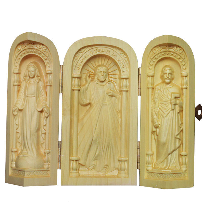 Holy Family Trapinch, Catholic Altar Statue, Jesus Mary Joseph