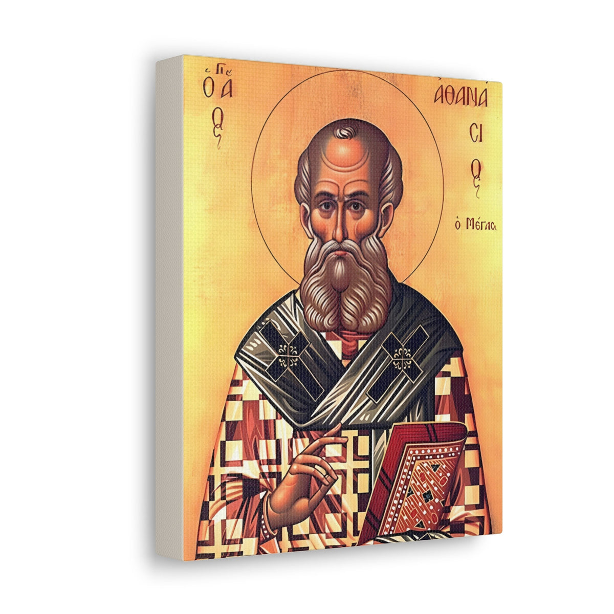Saint Athanasius Confirmation Gift Canvas | Catholic Wall Art