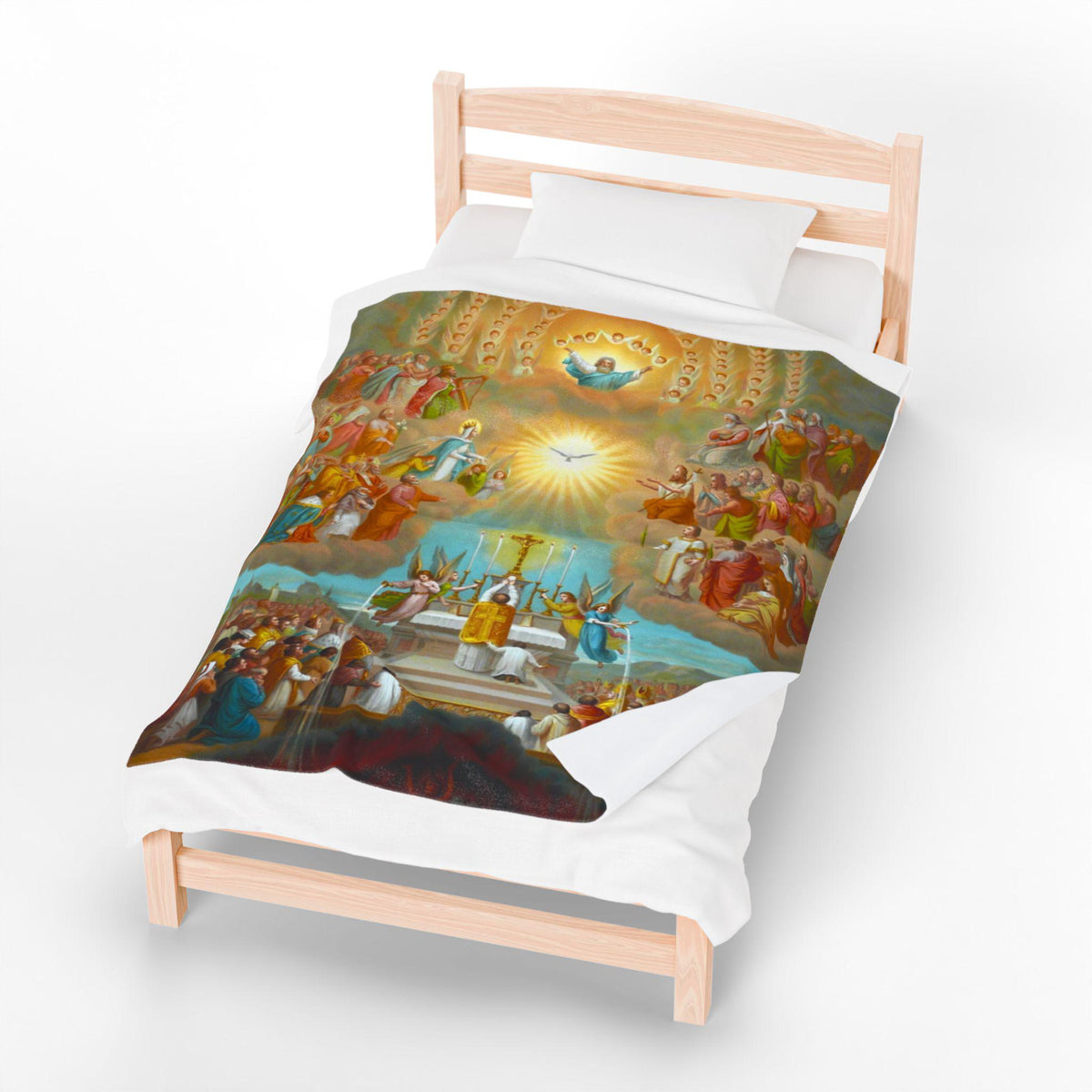 Catholic Mass Plush Blanket, Communion of the Saints