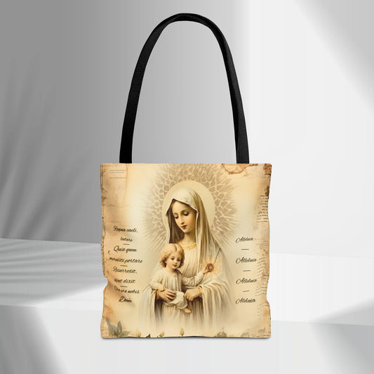 Mary Regina Caeli Prayer Catholic Tote Bag