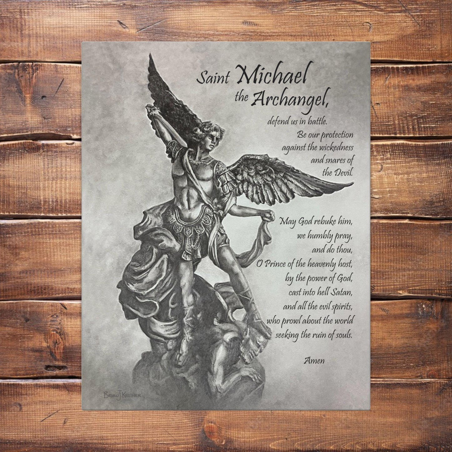 Saint Michael Archangel Catholic Canvas