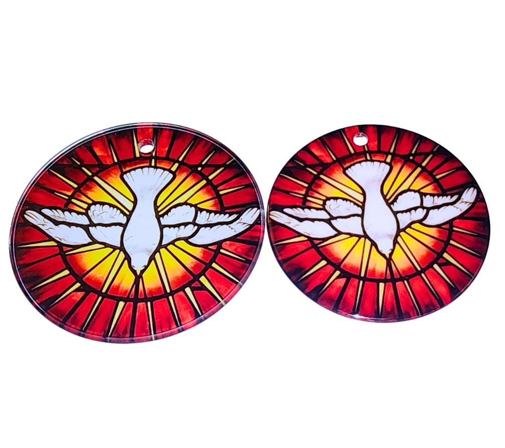 St Peter's Basilica Holy Spirit Glass Ornament, Confirmation Gift