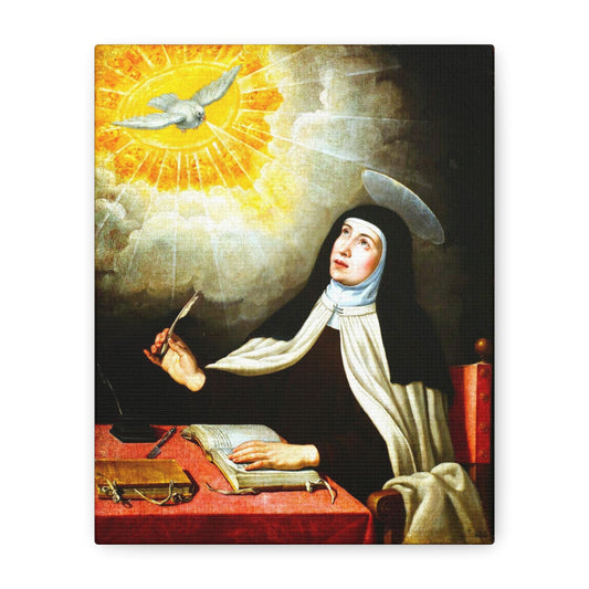 Saint Teresa Artwork Catholic Print Icon, Confirmation Gift Wall Decor for girl, anniversary present for wife, the little flower