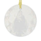 Mary Queen of Angels Glass Ornament, Catholic Christmas Ornament Gift for mom dad grandma, Virgin Mary Mother of God Art