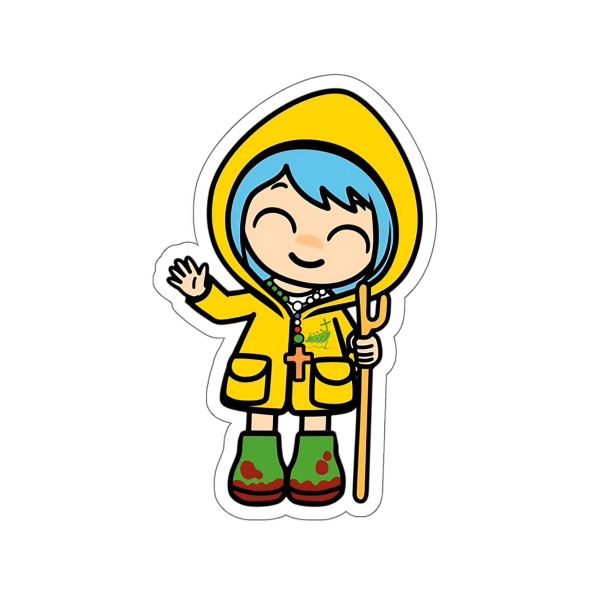 Funny Luce Jubilee Year mascot sticker, waterproof vinyl decal — Catholic gift from Glory Be Gifts – view 5