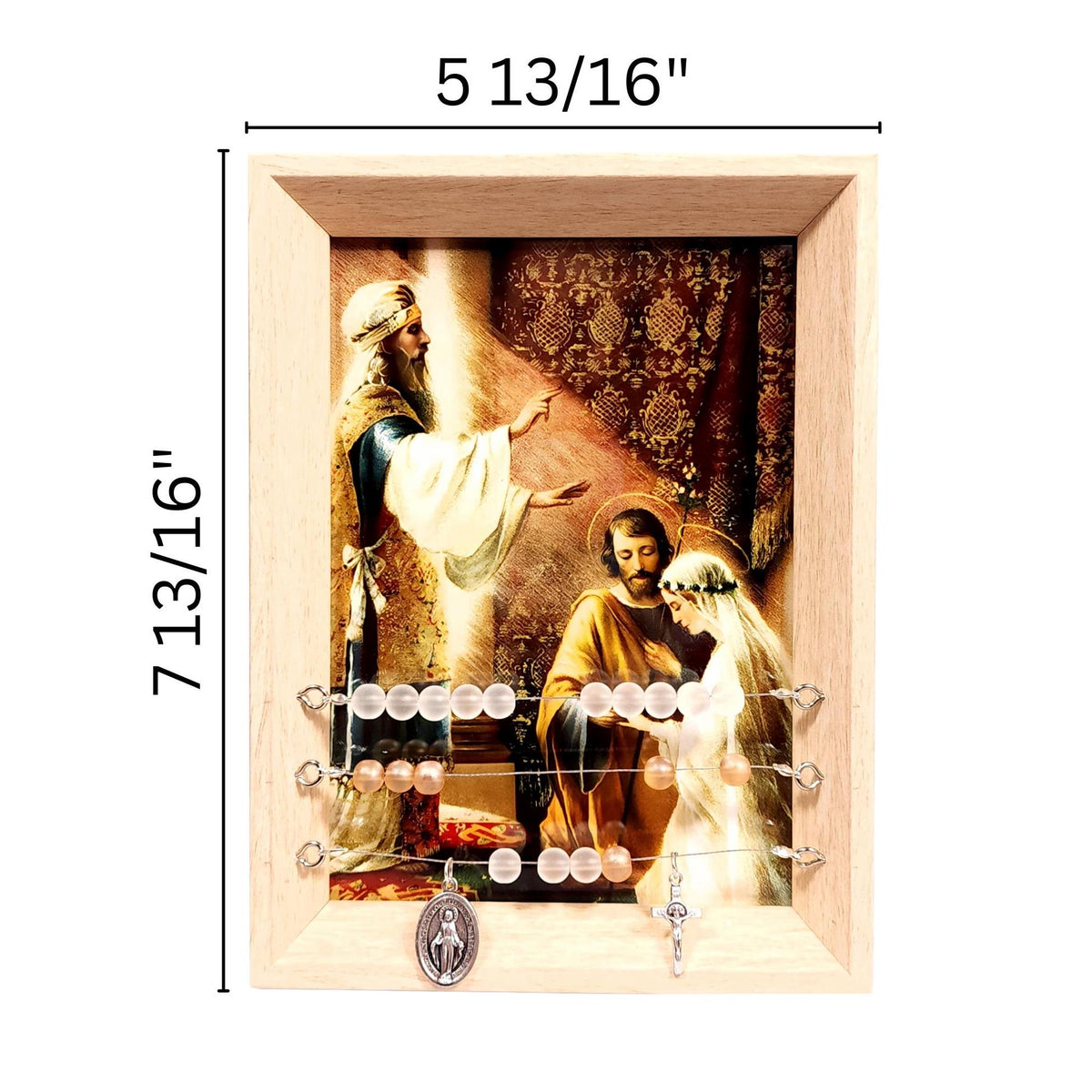 Wedding Kitchen Rosary Gift, Catholic Marriage Frame Art