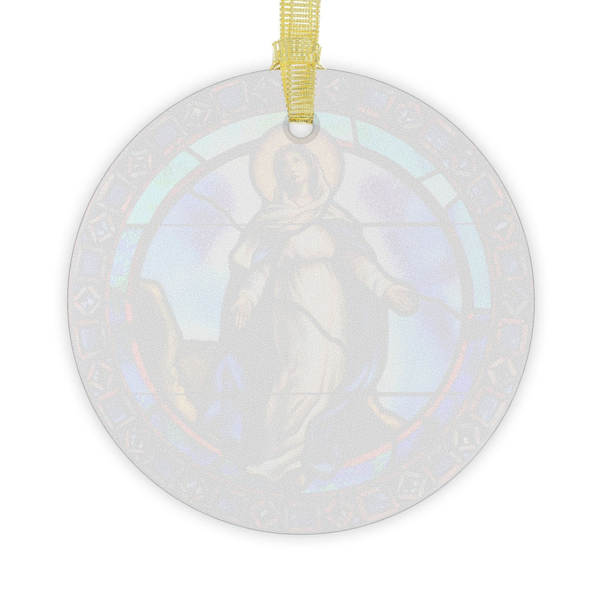 Our Lady of the Immaculate Conception Glass Ornament Virgin Mary Christmas Gift for Mom Wife Grandma, Religious Tree Trimming