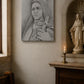 Saint Thérèse of Lisieux canvas print, the Little Flower holding a rose-wrapped crucifix, sacred art by Brian Kelliher — Catholic gift from Glory Be Gifts – view 5