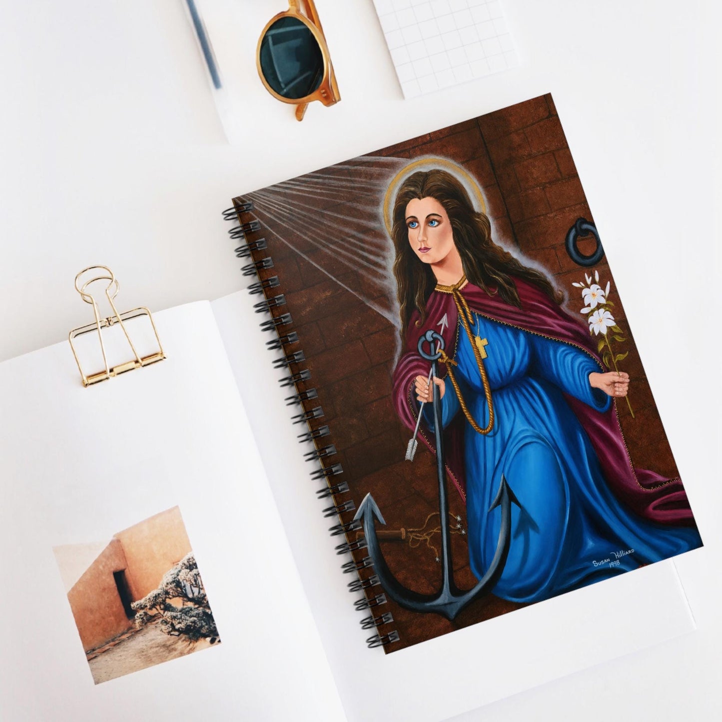 Saint Philomena Notebook, Catholic Journal for Adoration Prayer Devotion, Virgin Martyr Gift, Catholic Woman Gift, Shrine of St Philomena