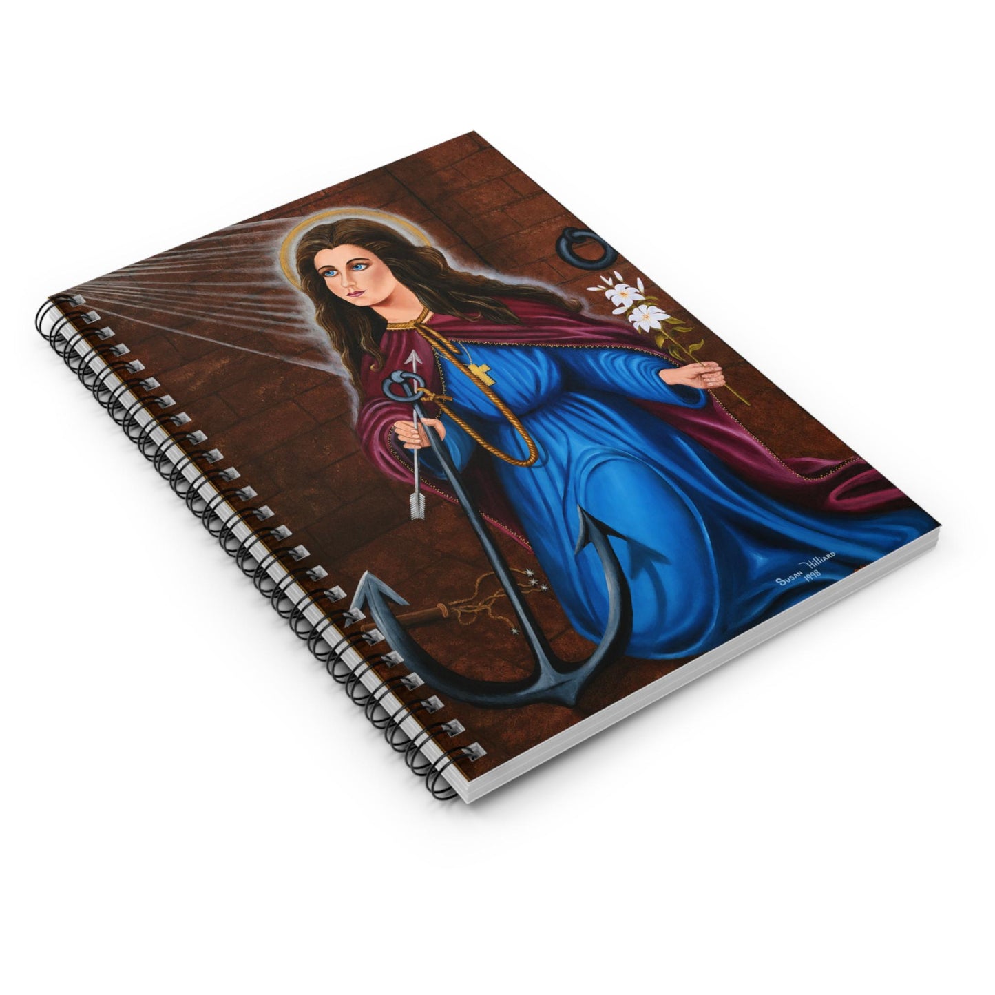 Saint Philomena Notebook, Catholic Journal for Adoration Prayer Devotion, Virgin Martyr Gift, Catholic Woman Gift, Shrine of St Philomena