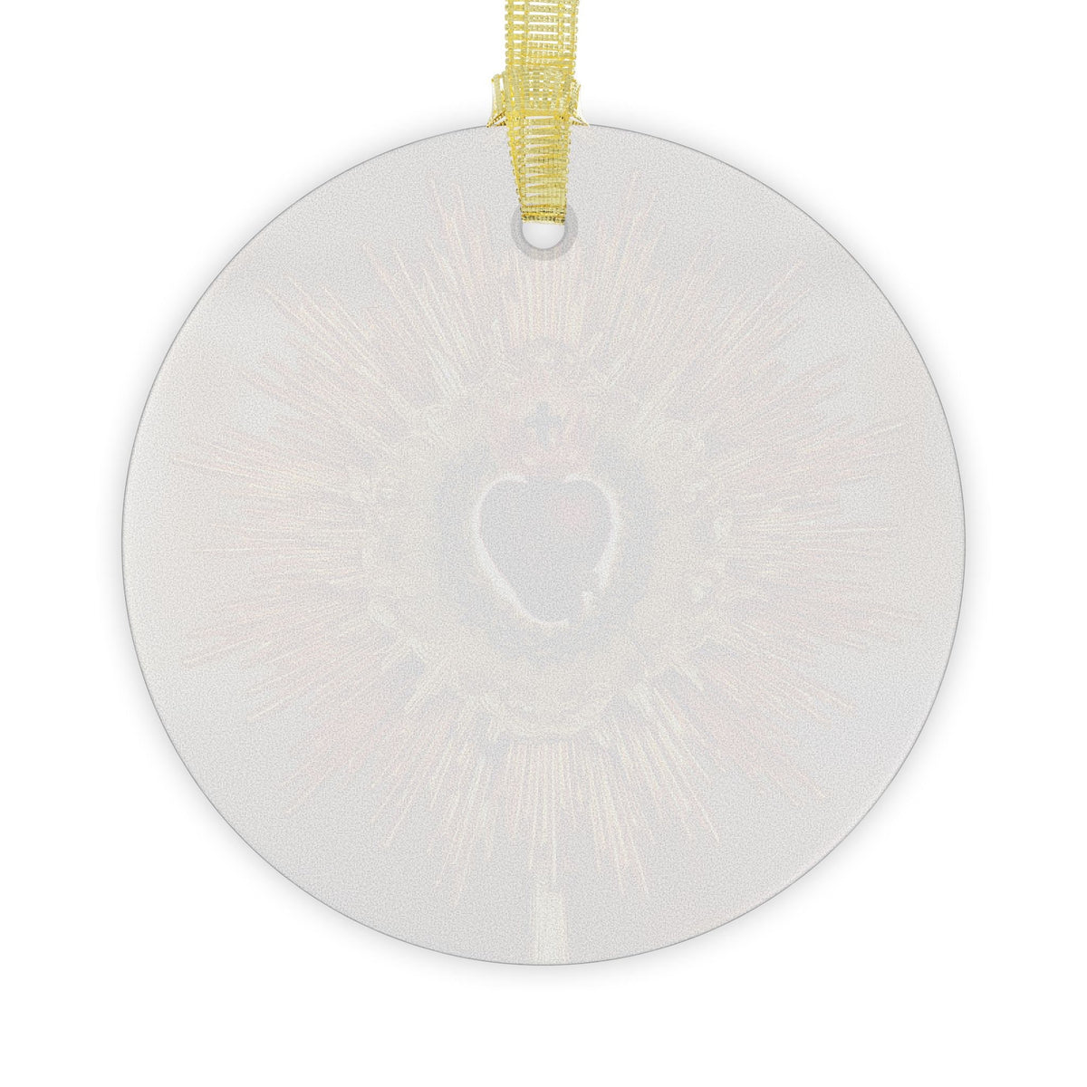 Sacred Heart of Jesus Glass Ornament, Catholic Ornament Gift for mom grandma dad, Monstrance Art Eucharistic Adoration