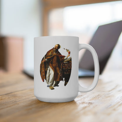 Ceramic Coffee Mug 15oz – Custom Catholic Design