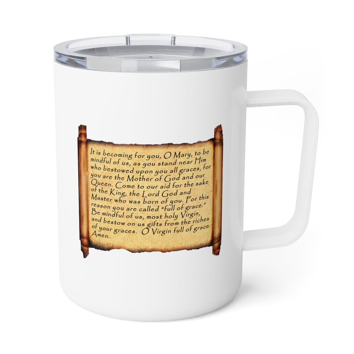 Insulated Mug with St Athanasius Icon Prayer